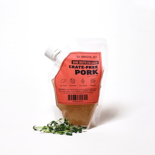 The Grateful Pet Pork Frozen Bone Broth Collagen for Dogs & Cats 240ml