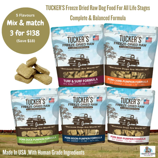 Tucker&#39;s Complete &amp; Balanced Freeze Dried Raw Dog Food 14oz
