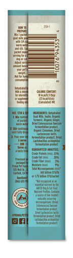 Primal Dog & Cat Dehydrated Goat Milk with Probiotics 1.8oz (10 Sachets)