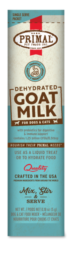 Primal Dog & Cat Dehydrated Goat Milk with Probiotics 1.8oz (10 Sachets)