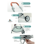 BNDC Pet Stroller 103 (Grey) For Dogs & Cats