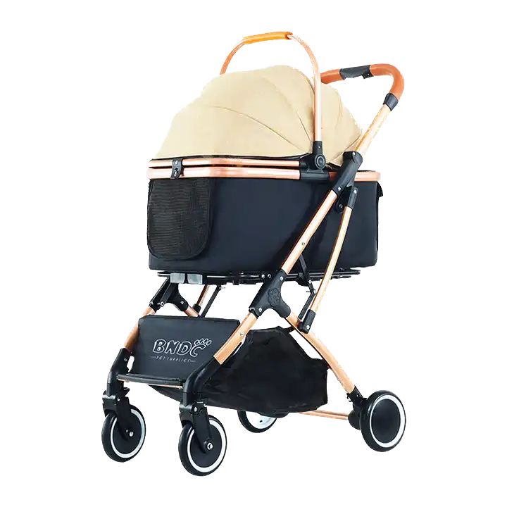 BNDC Pet Stroller 106 (Khaki) For Dogs & Cats