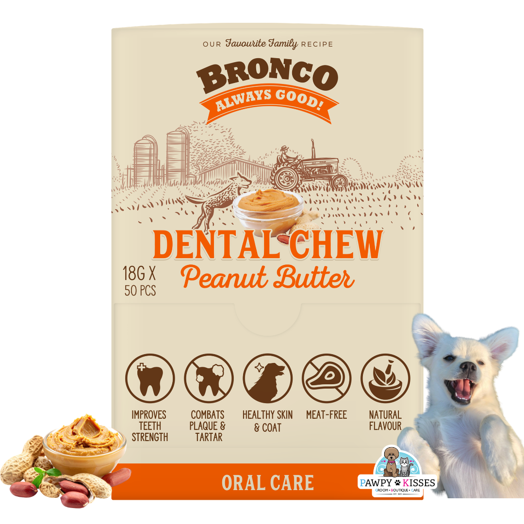 [Carton Box Deal] Bronco Dental Chew 18g x 50 Pieces - 6 Flavours