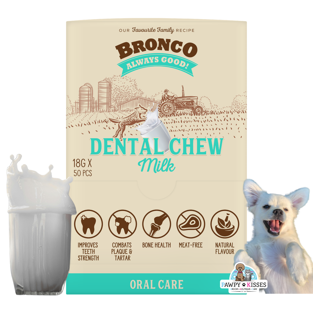 [Carton Box Deal] Bronco Dental Chew 18g x 50 Pieces - 6 Flavours
