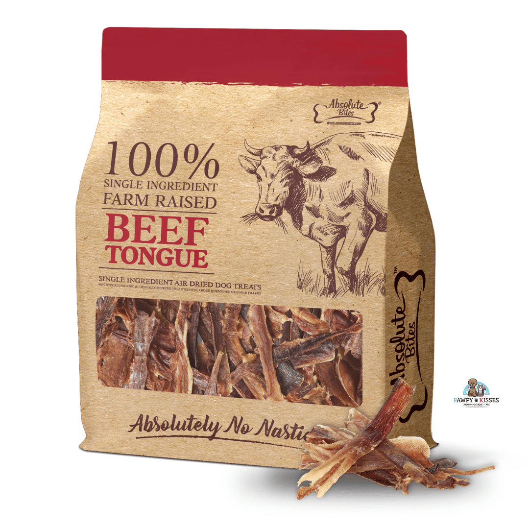 Absolute Bites Single Ingredient Air Dried Treats for Dogs - Beef Tongue (160g)  *NEW*