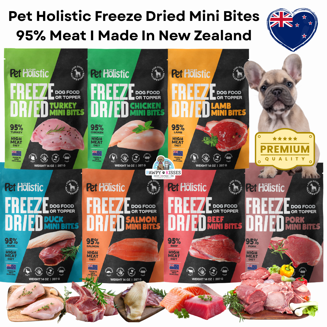 [MINI BITES] Pet Holistic Freeze Dried Dog Food / Toppers 397g/14oz (7 Flavours Available)