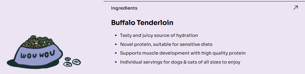 [10% OFF] Notti Grass-Fed Baked Buffalo Tenderloin (4 x20g) Treats For Dogs & Cats 80g