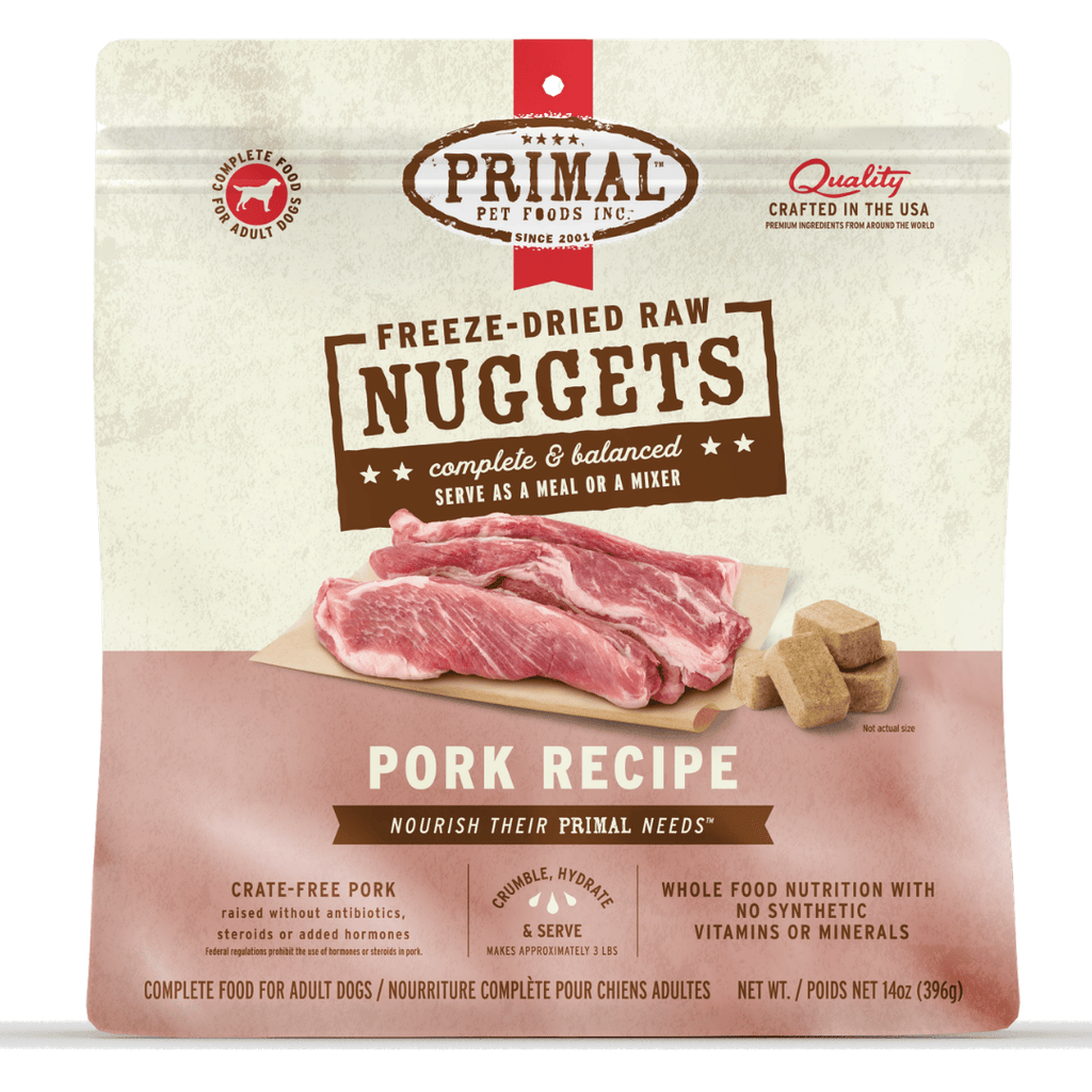 Primal Dog Freeze Dried Raw Nuggets Pork 14oz