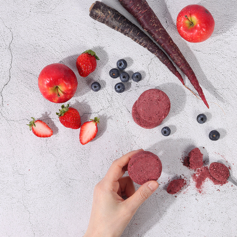 Arlo Kitchen – Freeze-Dried Dog Treat Detox Purple Veggie Patties (3g per patty, 15 patties in each pack)
