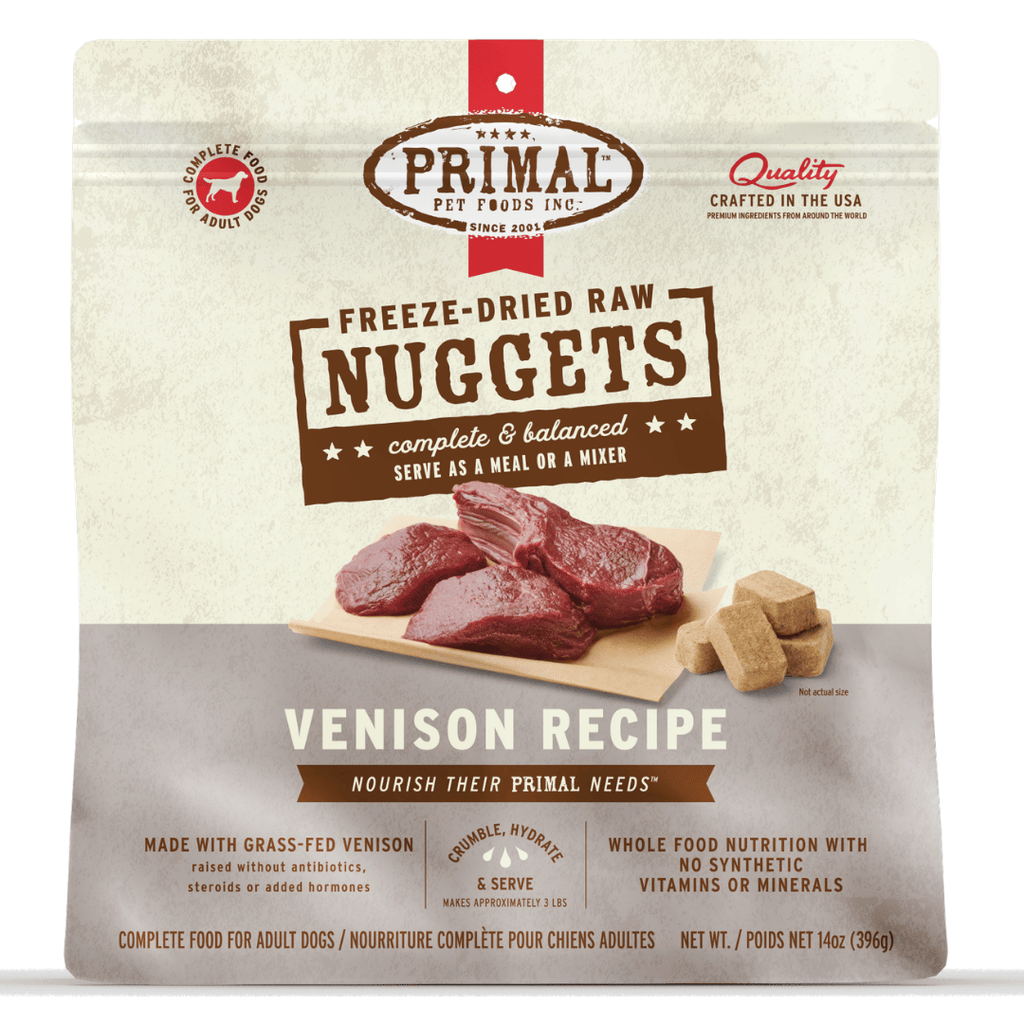 Primal Dog Freeze Dried Raw Nuggets Venison 14oz