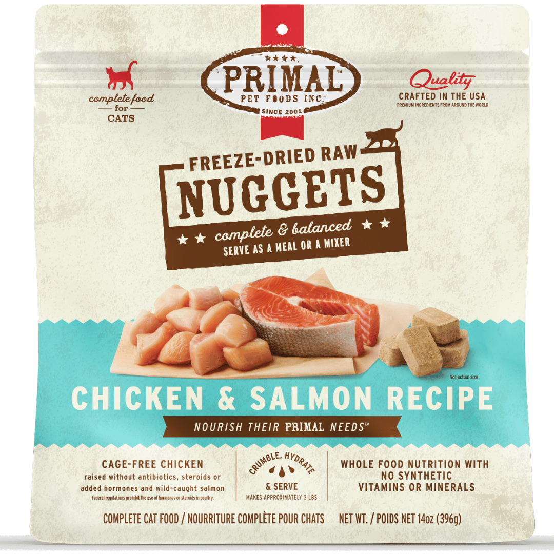 Primal Cat Freeze Dried Raw Nuggets Chicken & Salmon 14oz