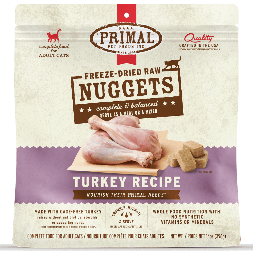 Primal Cat Freeze Dried Raw Nuggets Turkey 14oz