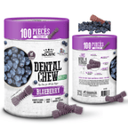 Absolute Holistic BOOST! Dental Chew Value Tub for Dogs - Blueberry | Petite 2.5 Inch - 100PCS (900G)