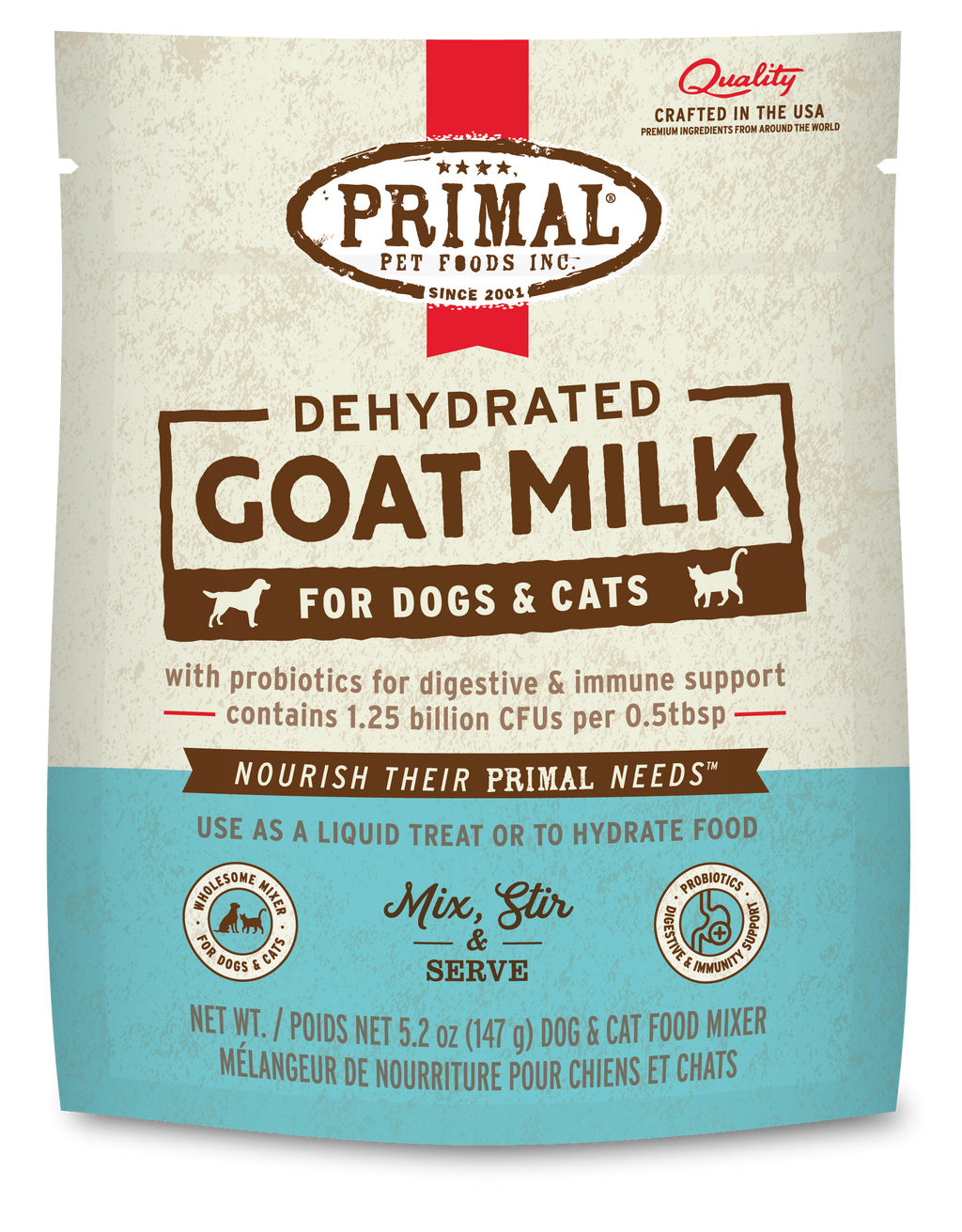 Primal Dog & Cat Dehydrated Goat Milk with Probiotics 5.2oz