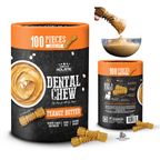 Absolute Holistic Dental Chew Value Tub for Dogs - Peanut Butter | Petite 2.5 Inch - 100PCS (900G)