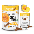 Absolute Holistic BOOST! Dental Chew Value Tub for Dogs - Pumpkin | Petite 2.5 Inch - 100PCS (900G)