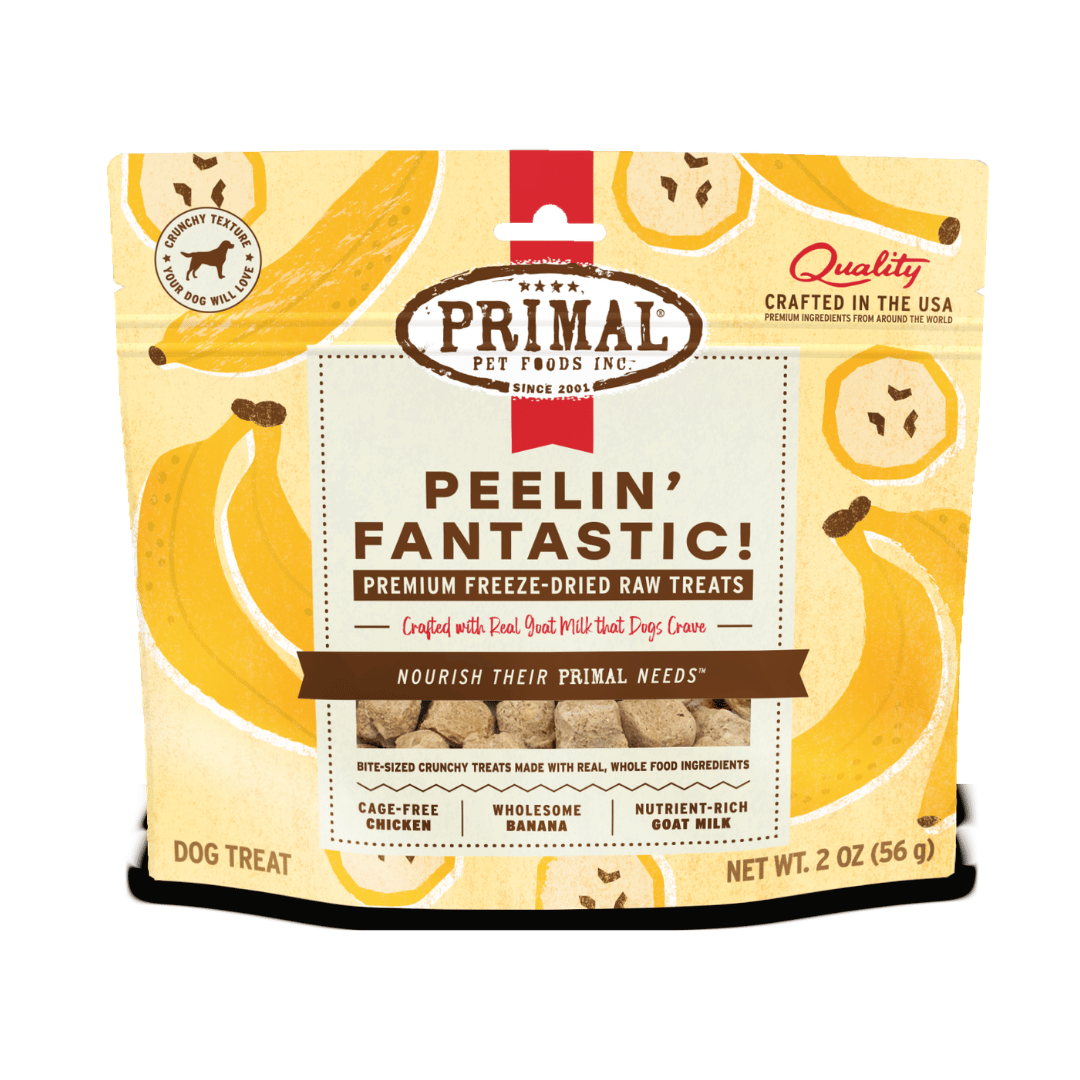 Primal Dog Freeze Dried Raw Treats Peelin' Fantastic - Banana 2oz