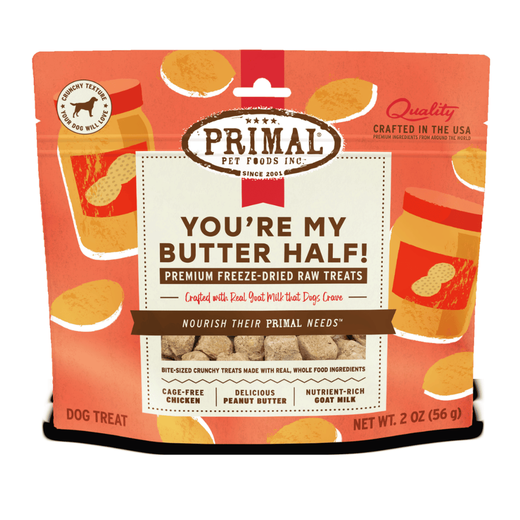 Primal Dog Freeze Dried Raw Treats You're My Butter Half - Peanut Butter 2oz
