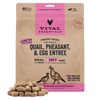 Vital Essentials Freeze-Dried Raw Quail, Pheasant, Egg Entree & Mixer Dog Food Soft Nibs, 14 oz