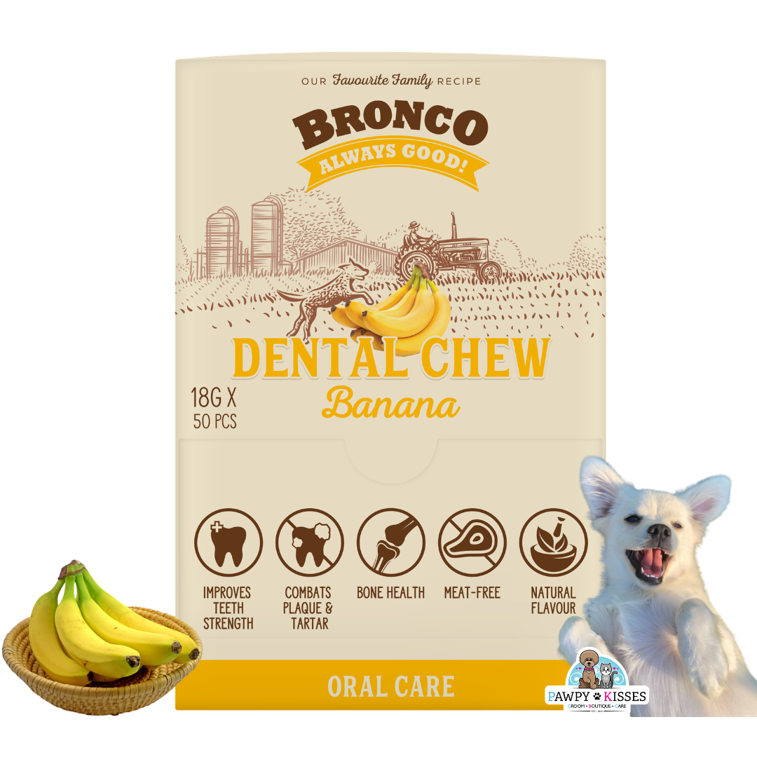 [Carton Box Deal] Bronco Dental Chew 18g x 50 Pieces - 6 Flavours