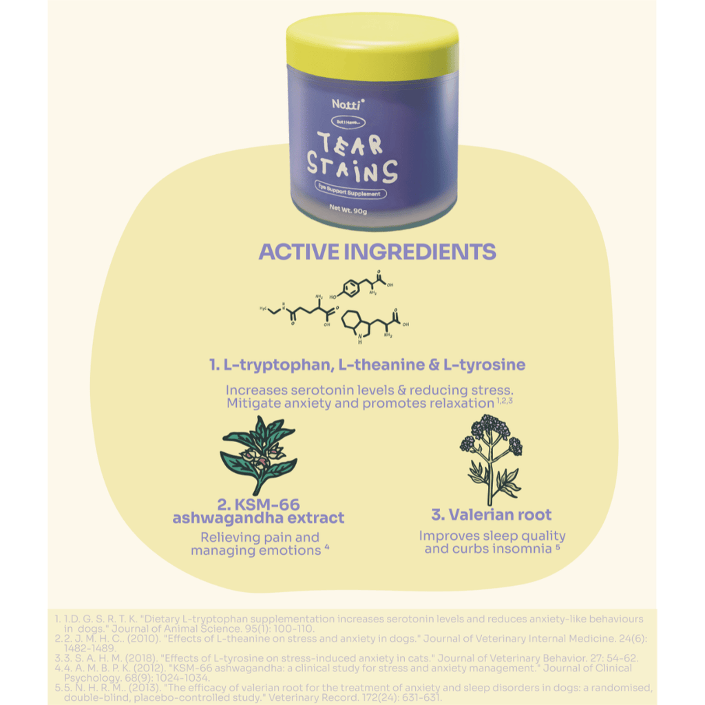 [10% OFF] Notti But I have Tear Stains (eye support powder) 90g Supplements For Dogs & Cat