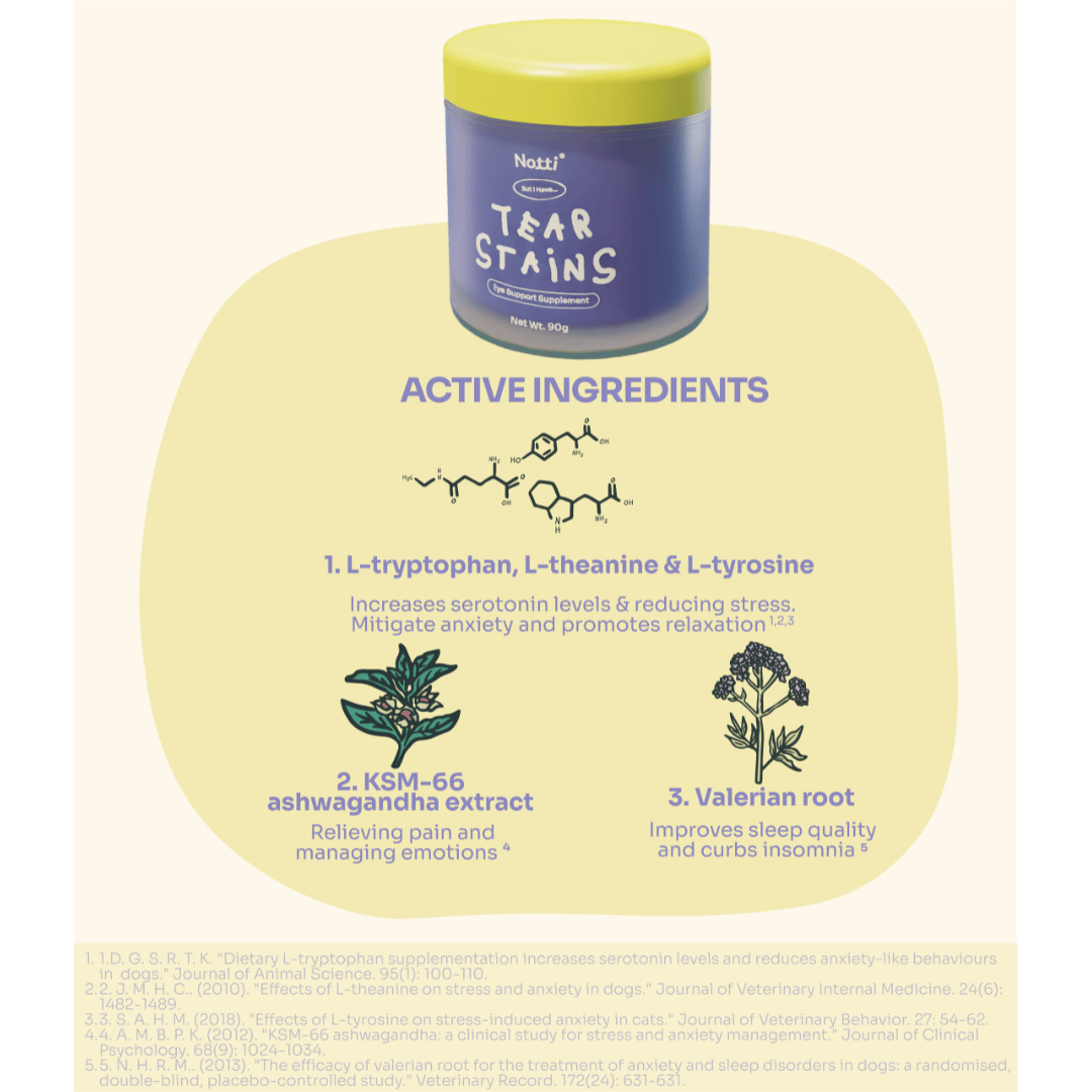[10% OFF] Notti But I have Tear Stains (eye support powder) 90g Supplements For Dogs & Cat