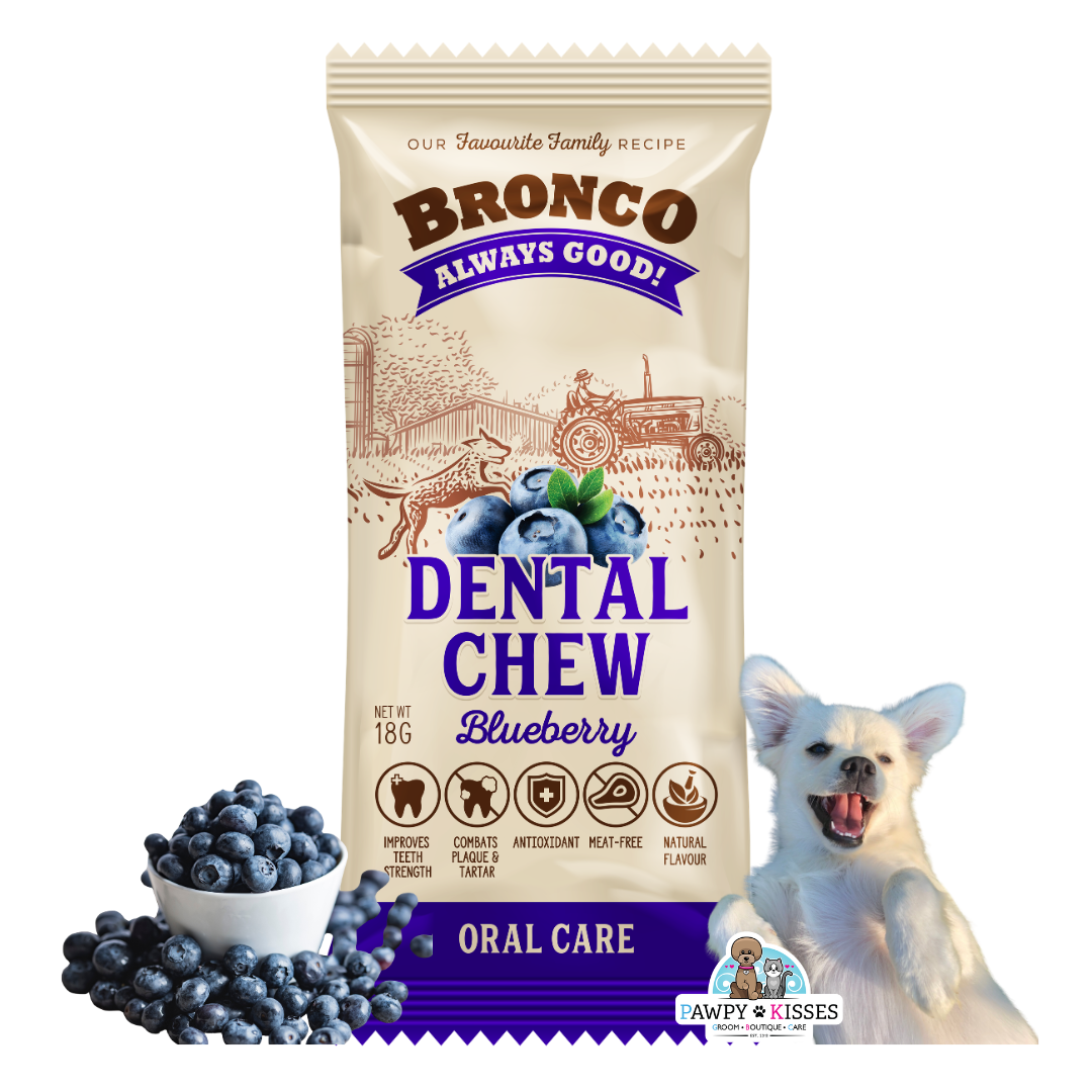 Bronco Dental Chew Blueberry 18g (Single Pack/Carton)