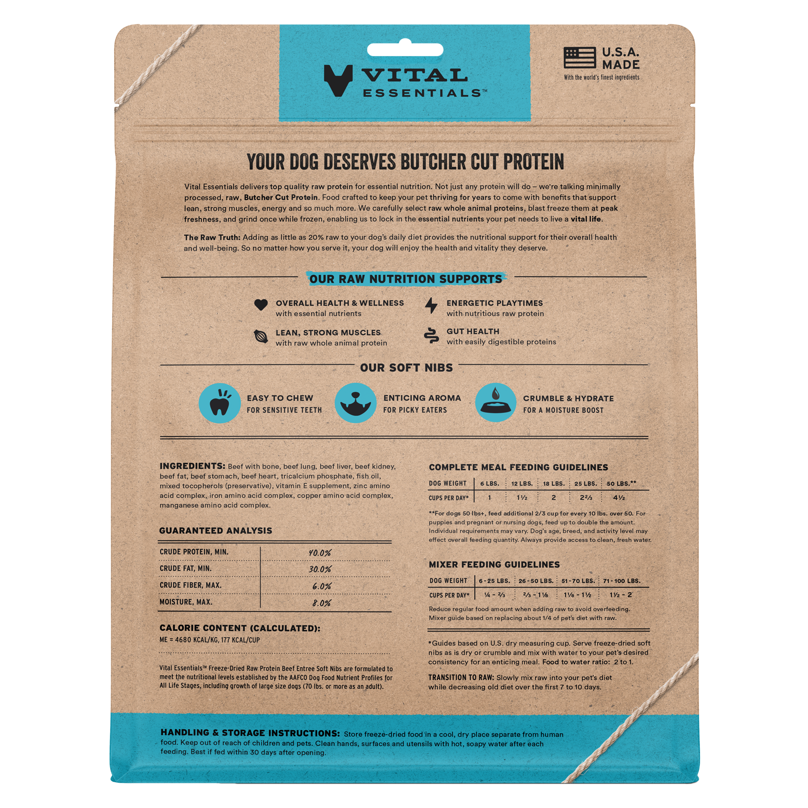 Vital Essentials® Freeze-Dried Raw Beef Entree & Mixer Dog Food Soft Nibs, 14 oz