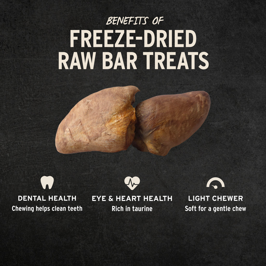 Vital Essentials RAW BAR Freeze-Dried Raw Turkey Hearts Dog Treat, 1.6 oz