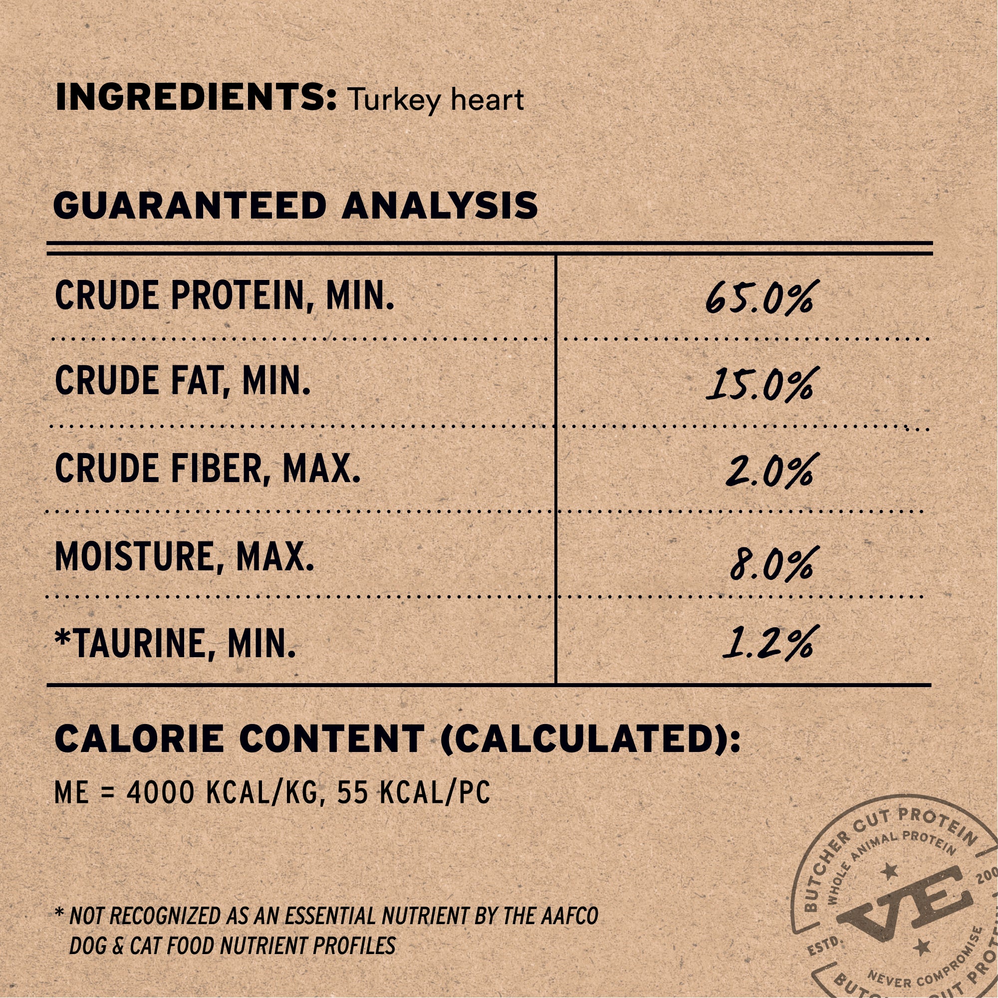 Vital Essentials RAW BAR Freeze-Dried Raw Turkey Hearts Dog Treat, 1.6 oz