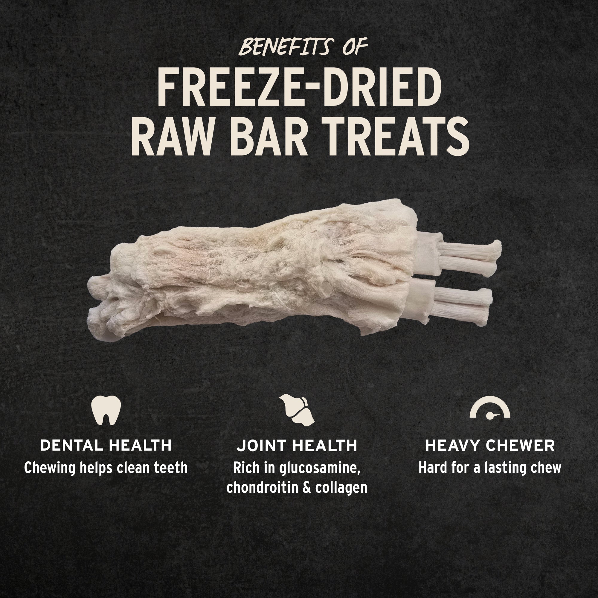 Vital Essentials RAW BAR Freeze-Dried Raw Beef Tendon Dog Treat 1.76 oz