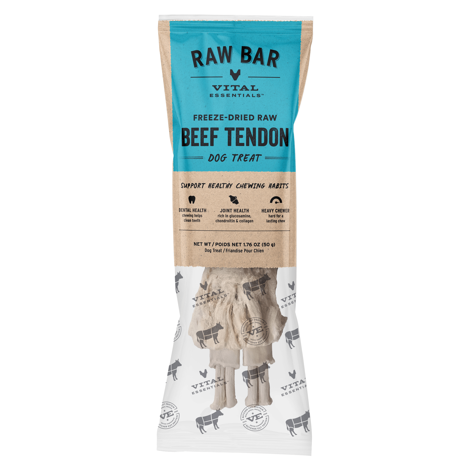 Vital Essentials RAW BAR Freeze-Dried Raw Beef Tendon Dog Treat 1.76 oz