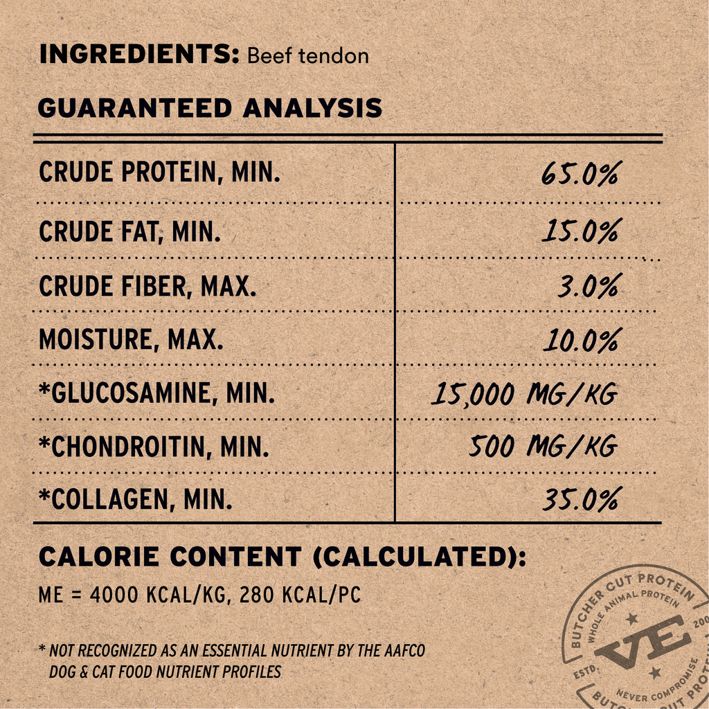 Vital Essentials RAW BAR Freeze-Dried Raw Beef Tendon Dog Treat 1.76 oz