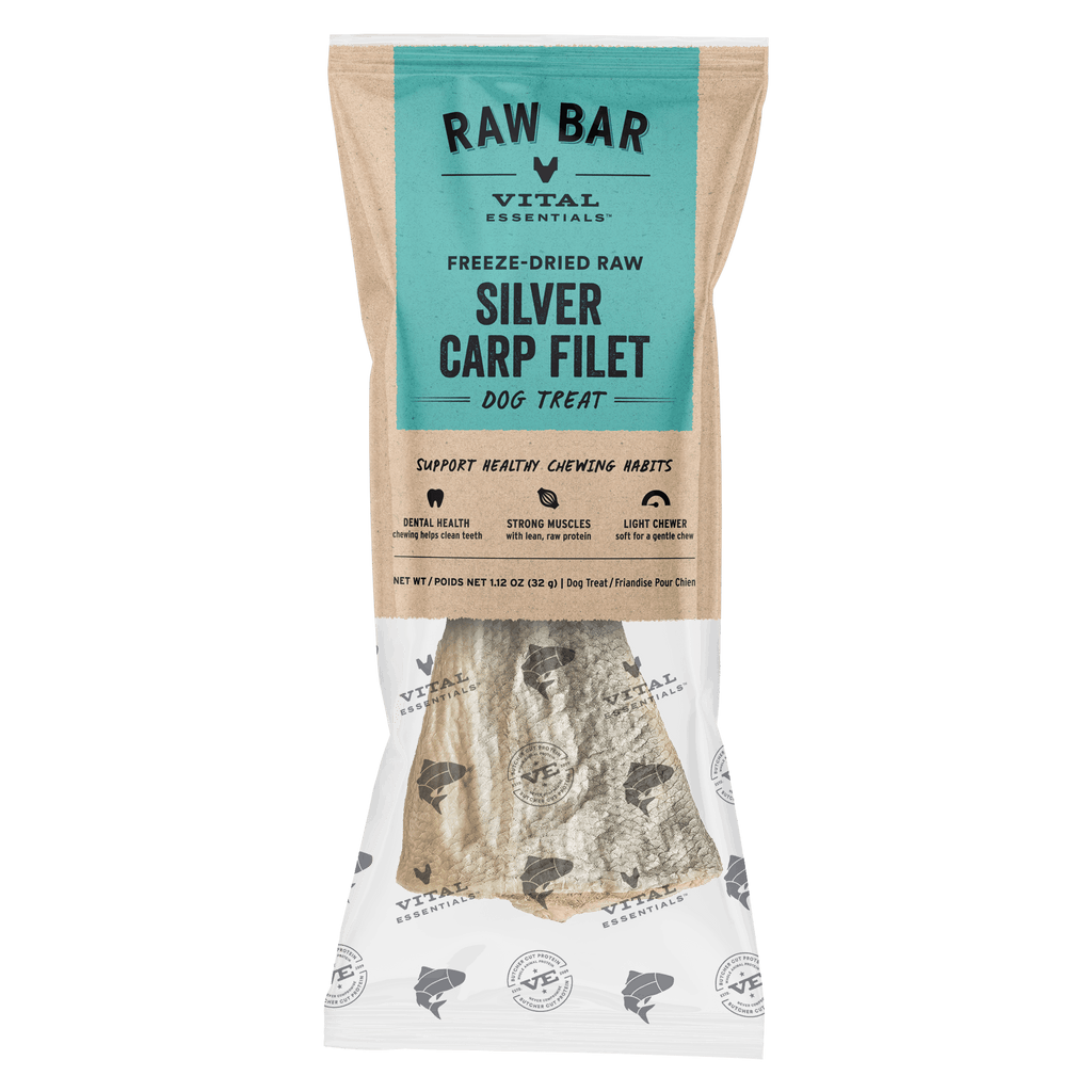 Vital Essentials RAW BAR Freeze-Dried Raw Silver Carp Filet Dog Treat, 1.12 oz