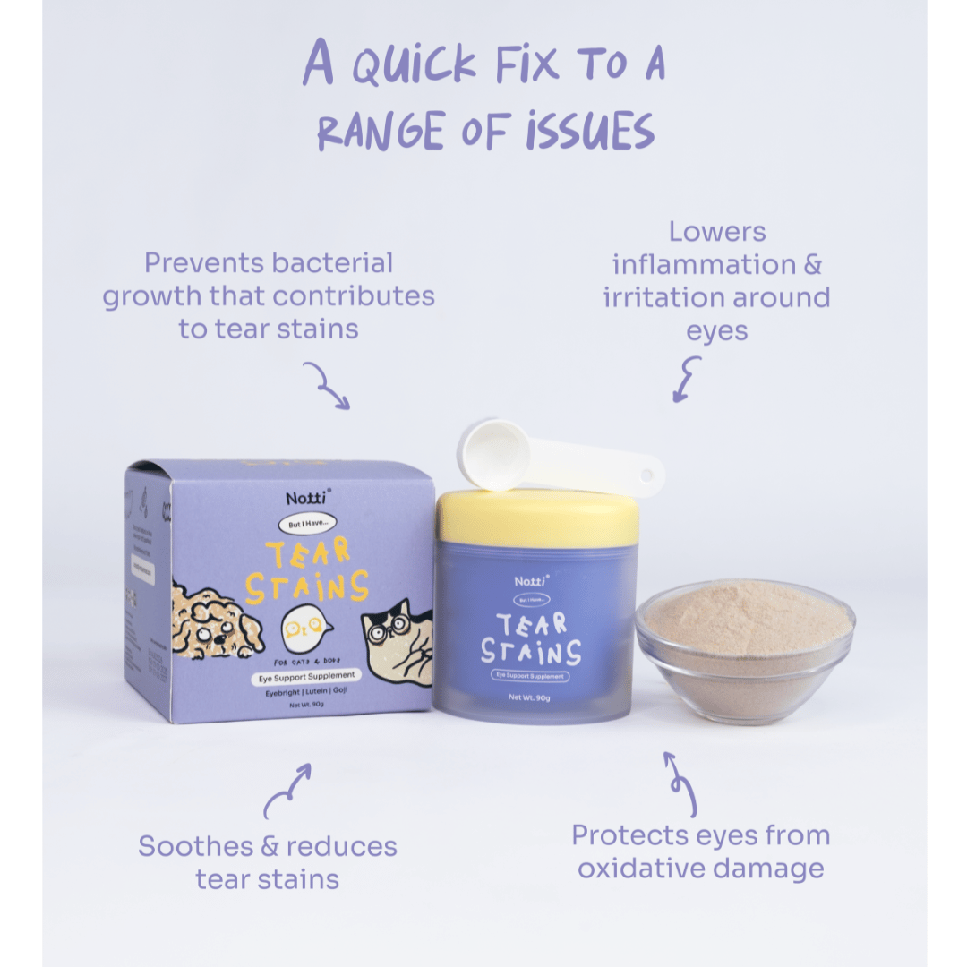 [10% OFF] Notti But I have Tear Stains (eye support powder) 90g Supplements For Dogs & Cat