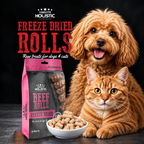Absolute Holistic Freeze Dried Raw Treats for Cats & Dogs - Beef Rolls (60g)