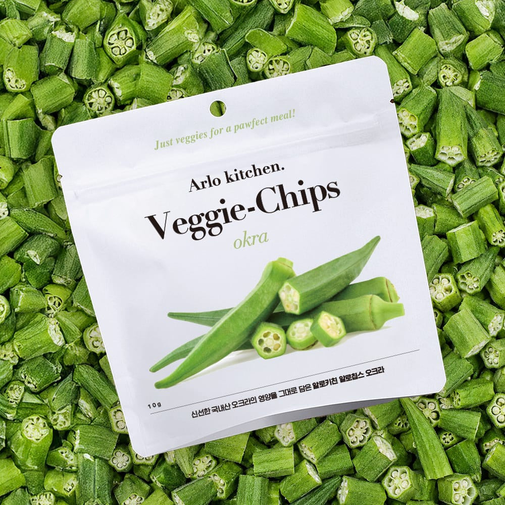 Arlo Kitchen - 100% Korean-grown Okra 10g Treats For Dogs
