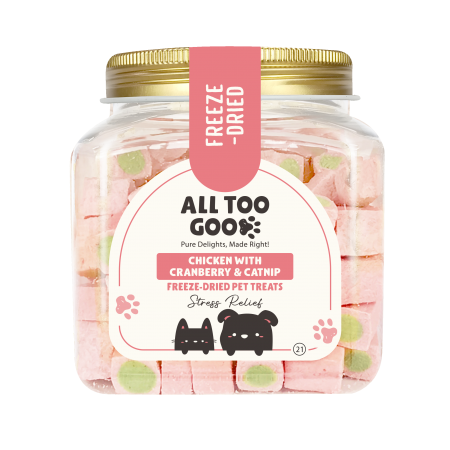 All Too Good Freeze-Dried Treats Chic With Cranberry & Catnip 100g For Dogs & Cats
