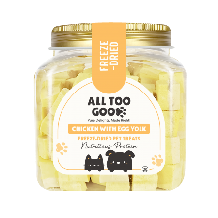 All Too Good Freeze-Dried Treats Chic With Egg Yolk 100g For Dogs & Cats