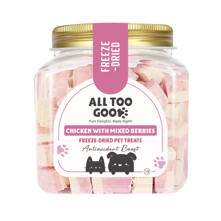All Too Good Freeze-Dried Treats Chic with Mixed Berries 100g For Dogs & Cats