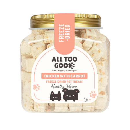 All Too Good Freeze-Dried Treats Chicken with Carrot 80g For Dogs & Cats