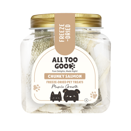 All Too Good Freeze-Dried Treats Chunky Salmon 60g For Dogs & Cats