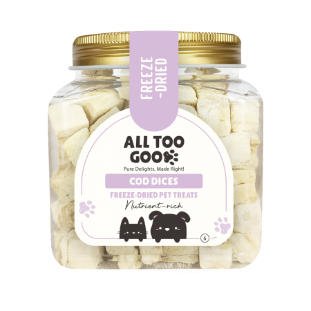 All Too Good Freeze-Dried Treats Cod Dices 60g For Dogs & Cats
