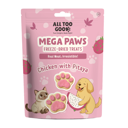 All Too Good Mega Paws Freeze-Dried Treats Chic with Pitaya 54g For Dogs & Cats
