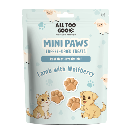 All Too Good Mini Paws Freeze-Dried Treats Lamb with Wolfberry 54g For Dogs & Cats