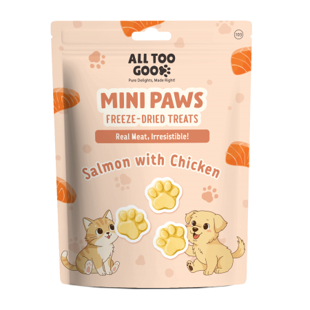 All Too Good Mini Paws Freeze-Dried Treats Salmon With Chicken54g For Dogs & Cats