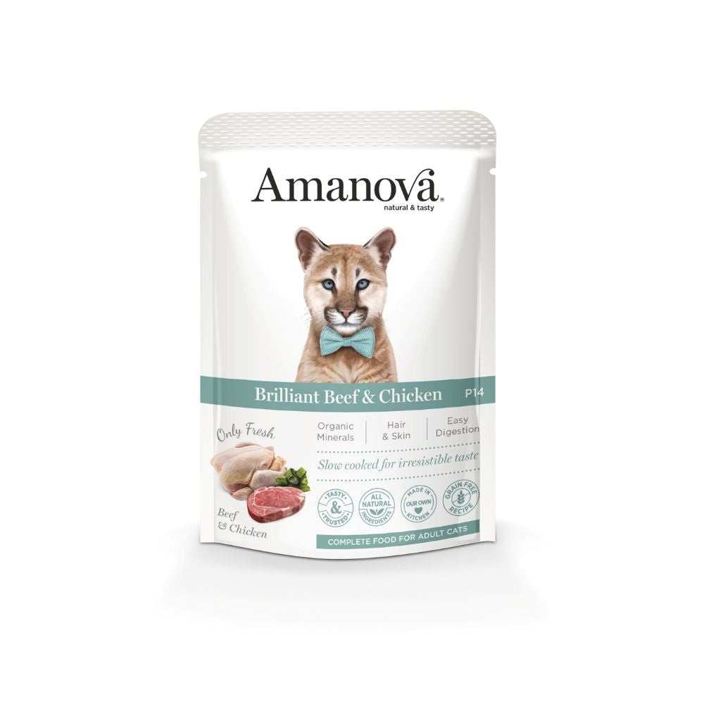AN Cat Pouch P14 Adult NG Beef & Chicken 85 grams