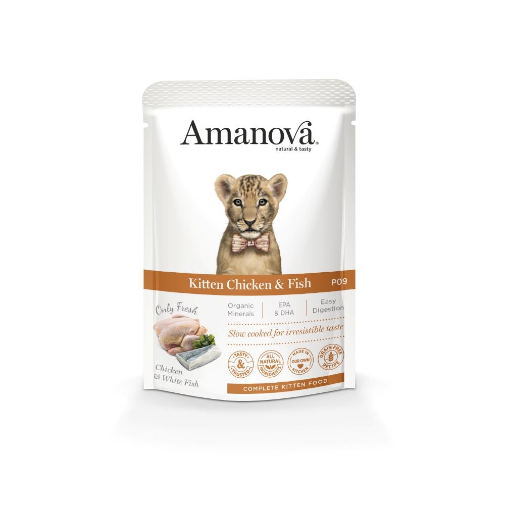 Amanova Cat Pouch Kitten Grain-free Chicken 85 grams