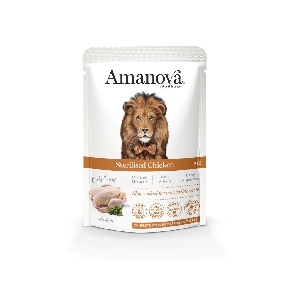 Amanova Cat Pouch Sterilized Grain-free Chicken 85 grams