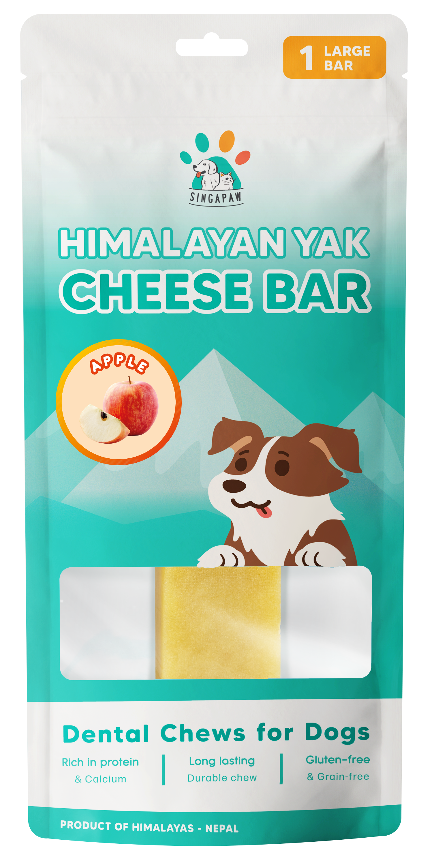 Singapaw Himalayan Yak Cheese Bar (Apple) - Small/Medium/Large